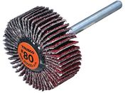 TRUSCO/セラミックフラップホイール 軸径3mm #80 外径25×幅10×軸長30 10個入 TCF2510-CE-80