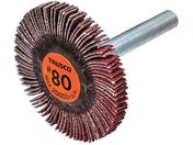 TRUSCO/セラミックフラップホイール 軸径6mm #80 外径40×幅5×軸長40 5個入 TCF4005-CE-80