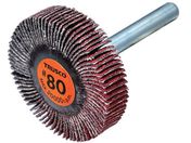 TRUSCO/セラミックフラップホイール 軸径6mm #80 外径40×幅10×軸長40 5個入 TCF4010-CE-80
