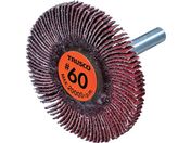 TRUSCO/セラミックフラップホイール 軸径6mm #60 外径50×幅5×軸長40 5個入 TCF5005-CE-60