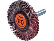 TRUSCO/セラミックフラップホイール 軸径6mm #80 外径50×幅5×軸長40 5個入 TCF5005-CE-80