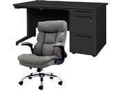 Netforce/�f�X�N�`�F�A�Z�b�g �Б�3�i W1400 �����f�X�N+�`�F�A ���~�O���[/LKD147BKDYBKGY3