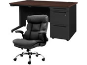 Netforce/�f�X�N�`�F�A�Z�b�g �Б�3�i W1400 �����f�X�N+�`�F�A ���~�u���b�N/LKD147BKDYBRBK3