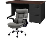 Netforce/�f�X�N�`�F�A�Z�b�g �Б�3�i W1400 �����f�X�N+�`�F�A ���~�O���[/LKD147BKDYBRGY3