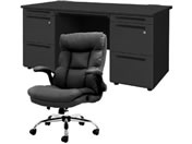 Netforce/�f�X�N�`�F�A�Z�b�g ����3�i W1400 �����f�X�N+�`�F�A ���~�u���b�N/LRD147BKDBKBK33