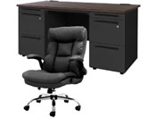 Netforce/�f�X�N�`�F�A�Z�b�g ����3�i W1400 �����f�X�N+�`�F�A ���~�u���b�N/LRD147BKDBRBK33
