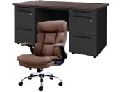 Netforce/�f�X�N�`�F�A�Z�b�g ����3�i W1400 �����f�X�N+�`�F�A ���~�u���E��/LRD147BKDBRBR33