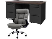 Netforce/�f�X�N�`�F�A�Z�b�g ����3�i W1400 �����f�X�N+�`�F�A ���~�O���[/LRD147BKDBRGY33