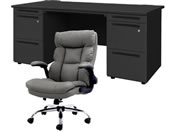 Netforce/�f�X�N�`�F�A�Z�b�g ����3�i W1600 �����f�X�N+�`�F�A ���~�O���[/LRD167BKDBKGY33