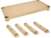 TRUSCO/プラ棚用 棚板セット 棚板間隔高さ372mm用脚4本付