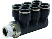 PISCO/チューブフィッティング トリプルブランチエイ チューブ10 接続口径R3/8 PAT10-03