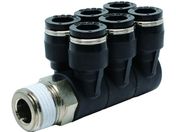 PISCO/チューブフィッティング トリプルブランチエイ チューブ8 接続口径R3/8 PAT8-03
