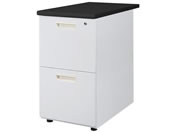 Netforce/ナッツ 脇机 2段 幅400mm ニューグレー×ブラック/LD-WD2-FW-NG-BK