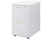 Netforce/ナッツ 脇机 2段 幅400mm ニューグレー×ホワイト/LD-WD2-FW-NG-WH