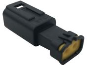 TRUSCO/防水コネクタ ソケットハウジング 2芯 中継用 10個入 被覆外径φ1.7〜2.3 黒 P-CE01A5-02B0-01