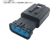 TRUSCO/防水コネクタ ソケットハウジング 3芯 中継用 10個入 被覆外径φ2.7〜3.2 黒 P-CE01A5-03B0-03