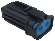TRUSCO/防水コネクタ ソケットハウジング 2芯 中継・基板用 10個入 被覆外径φ2.2〜2.8 黒 P-CE01A6-02B0-02