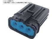 TRUSCO/防水コネクタ ソケットハウジング 3芯 中継・基板用 10個入 被覆外径φ2.2〜2.8 黒 P-CE01A6-03B0-02