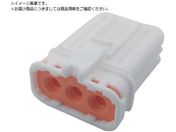TRUSCO/防水コネクタ ソケットハウジング 3芯 中継・基板用 10個入 被覆外径φ1.7〜2.3 白 P-CE01A6-03N0-01