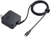 �T�����T�v���C/USB PD�Ή�AC�[�d�� PD45W TypeC�P�[�u����̌^/ACA-PD108BK