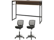 Netforce/�n�C�f�X�N1��+�n�C�`�F�A2�r �Z�b�g ��1500mm �Œ�r �L���X�^�[�r �f�X�N�`�F�A BK�~WN �`�F�A GY/HD1545CRHFLBWGY