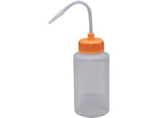 安元化成/カラーキャップ付洗浄瓶(広口)広口 洗瓶 23-5021-0502 オレンジイエロー 250ML(12ホンイリ)