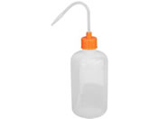 安元化成/カラーキャップ付洗浄瓶(細口)細口 洗瓶 23-5021-0302 オレンジイエロー 500ML(12ホンイリ)