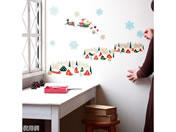 �T���R�[�}�[�N�H��/�G�߂̃E�H�[���X�e�b�J�[ �傫�Ȑ�̌����ƃN���X�}�X/8-346-09