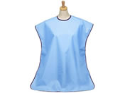 松本ナース産業/食事用エプロン(無地)23-2479-0001 ブルー 400-F