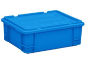 矢崎化工/ポリコンテナー(蓋付)10-3260-0301 ブルー PT-21(485X370X185)