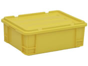 矢崎化工/ポリコンテナー(蓋付)10-3260-0302 イエロー PT-21(485X370X185)