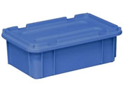 矢崎化工/ポリコンテナー(蓋付)ボックスコンテナー 10-3245-0201 ブルー PT-9(380X290X140MM)