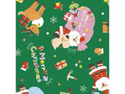 ササガワ/包装紙 ノエルギフト緑 半才判/49-3073