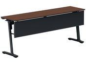 G)コクヨ/フラップテーブル カーム 棚幕板付 ブラウン脚黒 W1800*D450