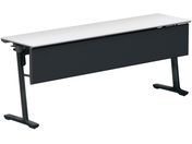 G)コクヨ/フラップテーブル カーム 棚幕板付 ホワイト脚黒 W1800×D450