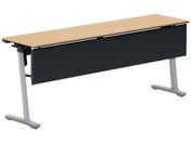 G)コクヨ/フラップテーブル カーム 棚幕板付 ナチュラル W1800×D450