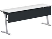 G)コクヨ/フラップテーブル カーム 棚幕板付 ホワイト 脚銀 W1800*D450