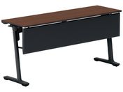 G)コクヨ/フラップテーブル カーム 棚幕板付 ブラウン脚黒 W1500*D450
