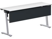 G)コクヨ/フラップテーブル カーム 棚幕板付 ホワイト 脚銀 W1500*D450