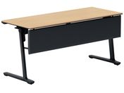 G)コクヨ/フラップテーブル カーム 棚幕板付 ナチュラル脚黒 W1500*D600