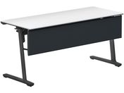 G)コクヨ/フラップテーブル カーム 棚幕板付 ホワイト 脚黒 W1500*D600