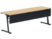 G)コクヨ/フラップテーブル カーム 棚幕板付 ナチュラル脚黒 W2100*D600