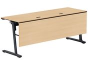 G)コクヨ/フラップテーブル カーム 配線付 オーク脚黒 W1800*D600