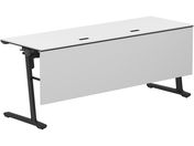 G)コクヨ/フラップテーブル カーム 配線付 ホワイト 脚黒 W1800×D600
