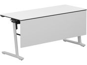 G)コクヨ/フラップテーブル カーム 棚幕板付 ホワイト 脚白 W1500*D600