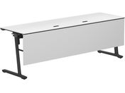 G)コクヨ/フラップテーブル カーム 配線付 ホワイト 脚黒 W2100×D600