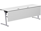 G)コクヨ/フラップテーブル カーム 配線付 ホワイト 脚銀 W2100×D600
