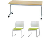 Netforce/�e�[�u��1��+�`�F�A2�r�Z�b�g W1500mmD450 ����NAWG