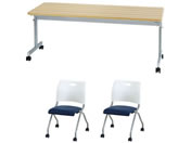 Netforce/�e�[�u��1��+�`�F�A2�r�Z�b�g W1800mmD600 ����NAWV