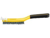 エスコ/ワイヤーブラシ(ソフトグリップ スチール・3列)342mm/EA109BA-92